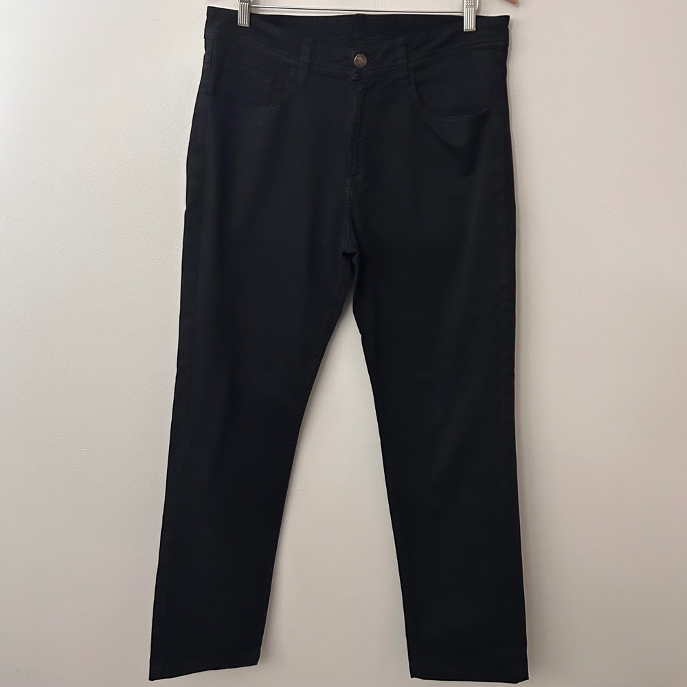 Straight Down Pants Mens 34 Black‎ Golf Chino Straight Leg Stretch Casual